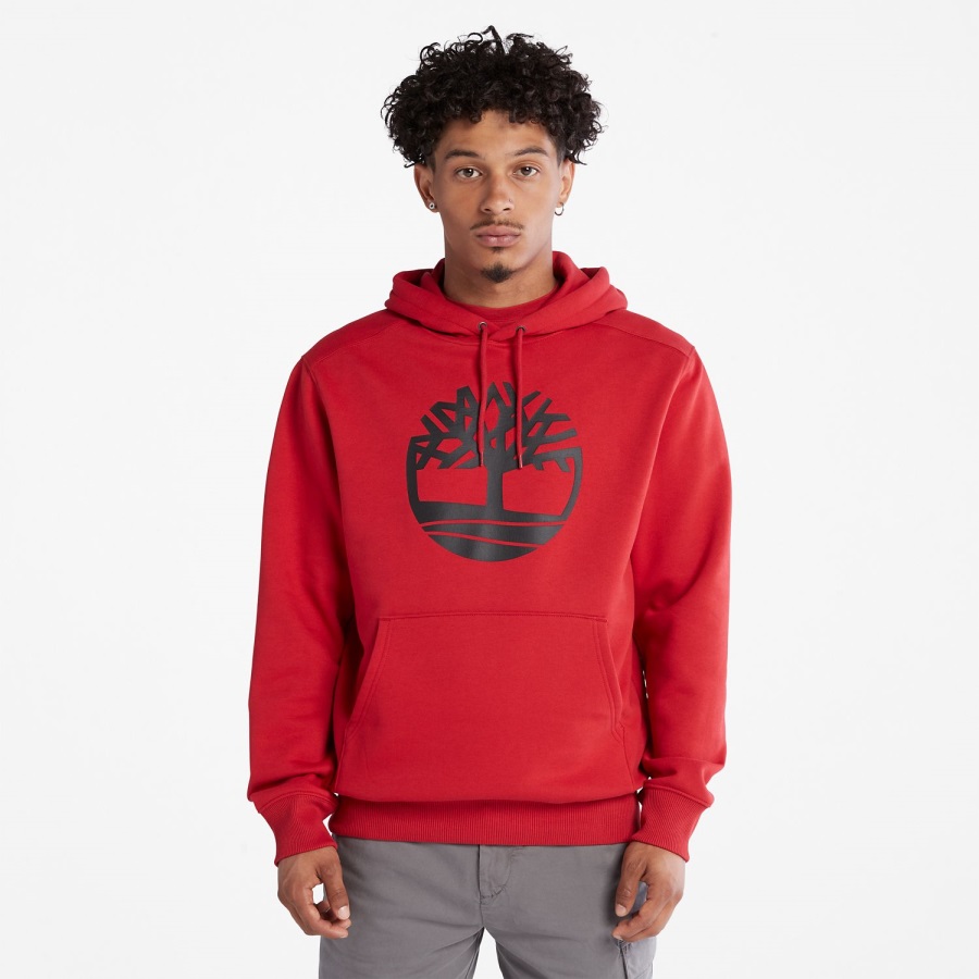 Scarlet/Black Tree-Logo Hoodie Timberland Ireland