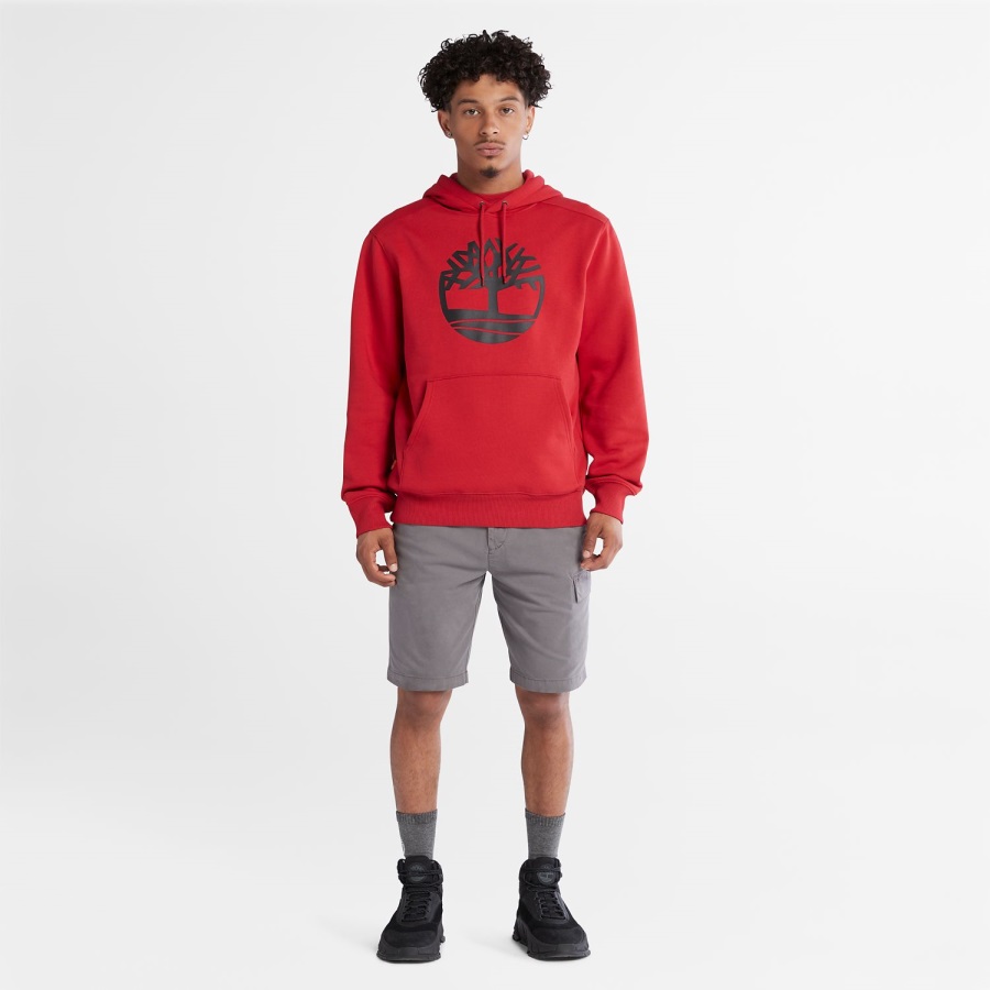 Scarlet/Black Tree-Logo Hoodie Timberland Ireland