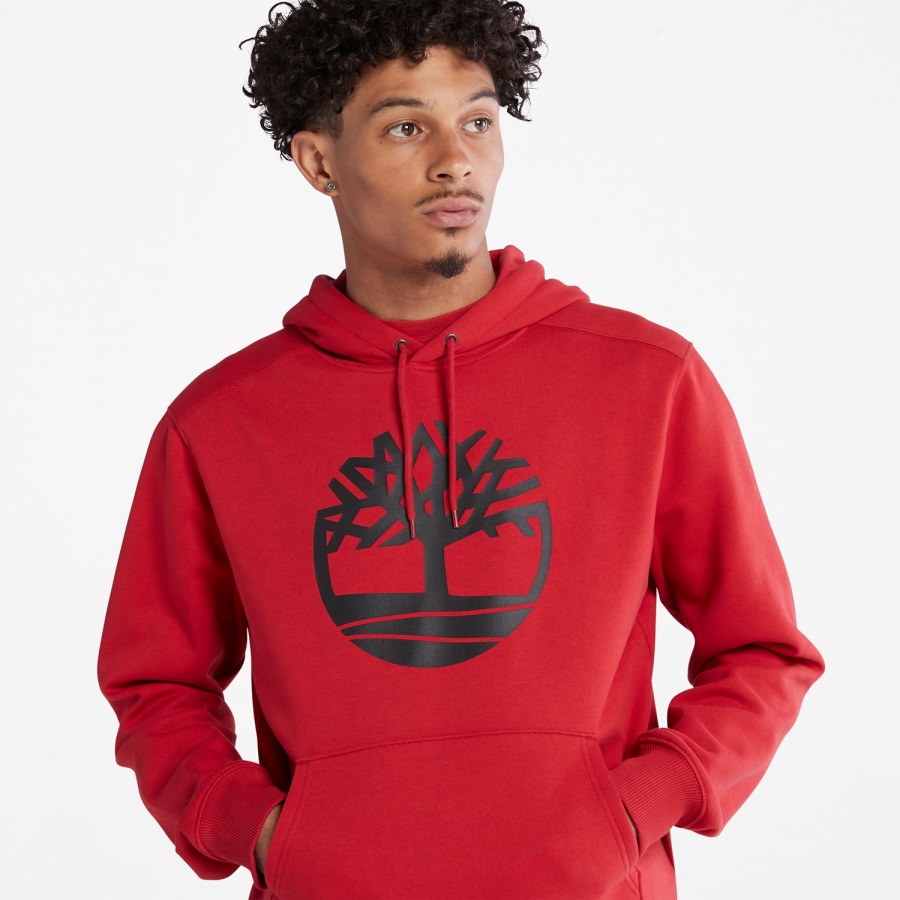 Scarlet/Black Tree-Logo Hoodie Timberland Ireland