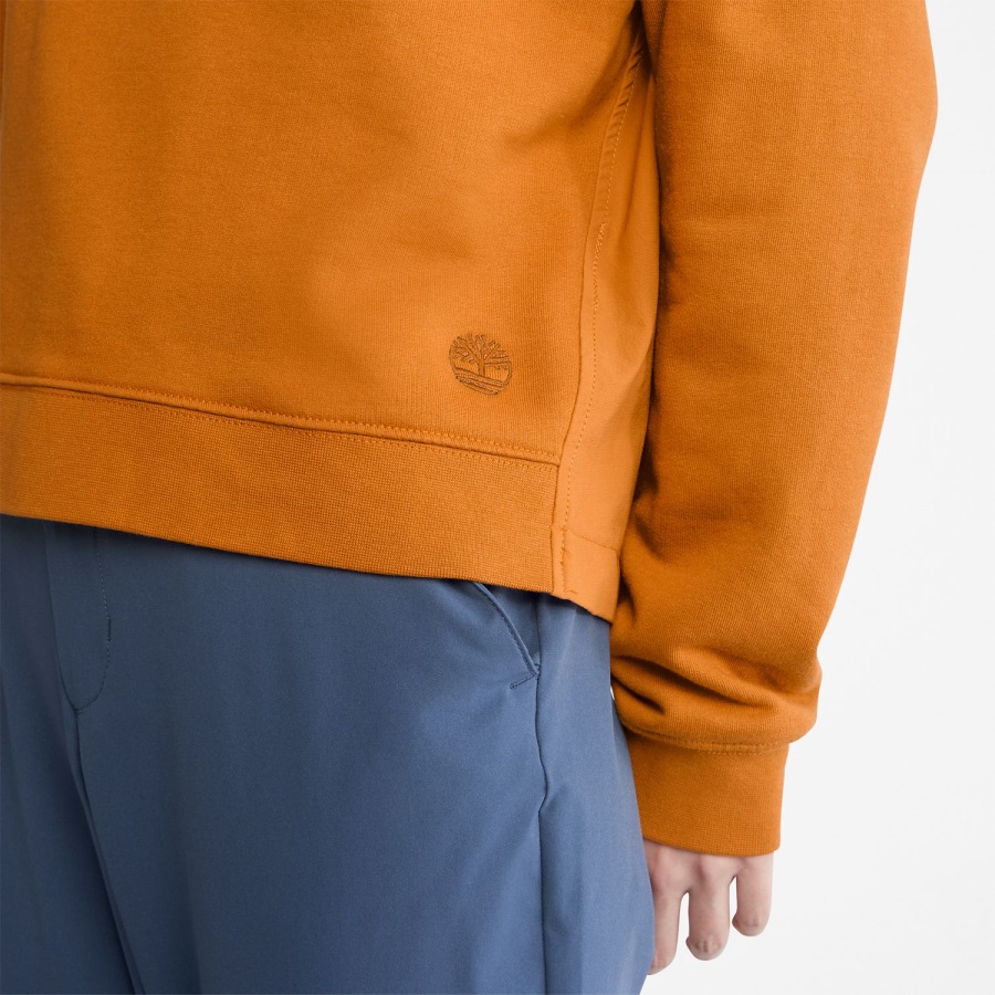 Tan Women's Mixed-Media Hoodie Sweatshirt Timberland Ireland