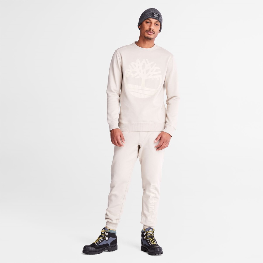 Taupe Tree Logo Crewneck Sweatshirt Timberland Ireland