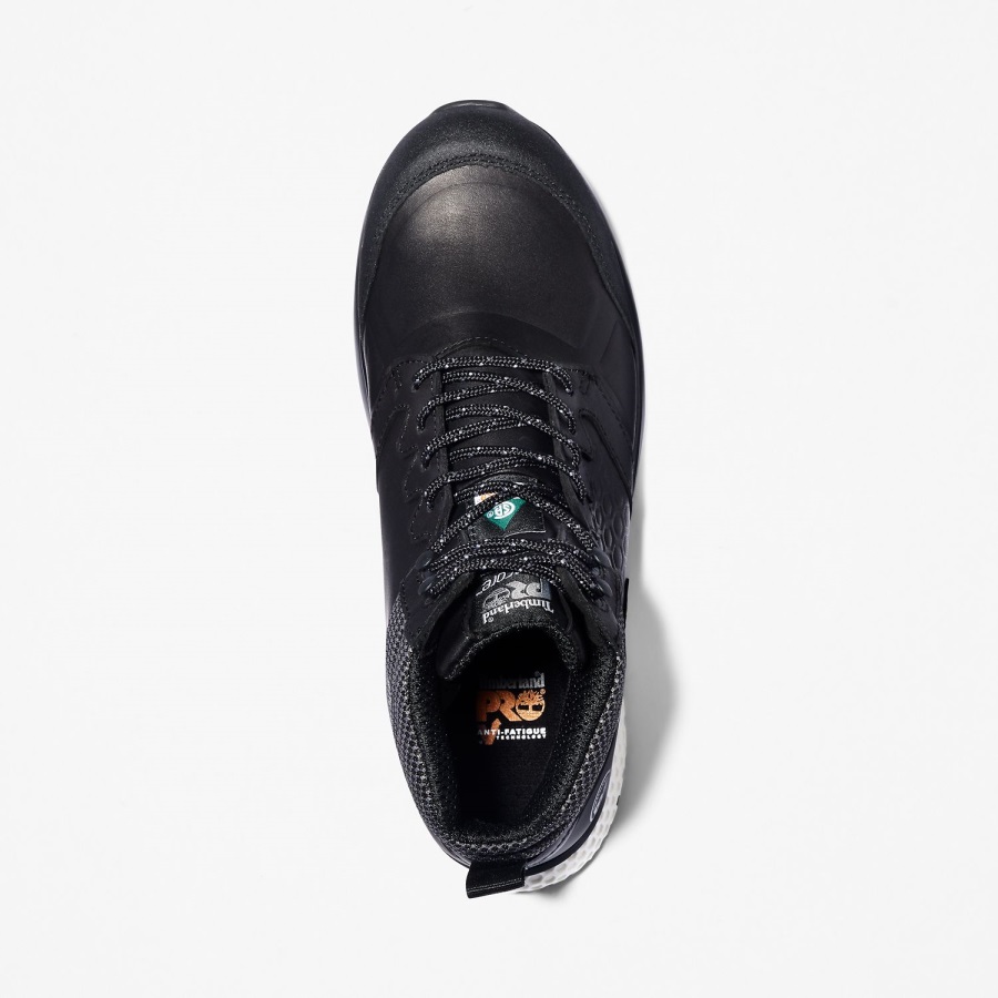 Timberland Ireland Black Full-Grain/Grey Men's Reaxion Composite Toe Waterproof Work Sneaker