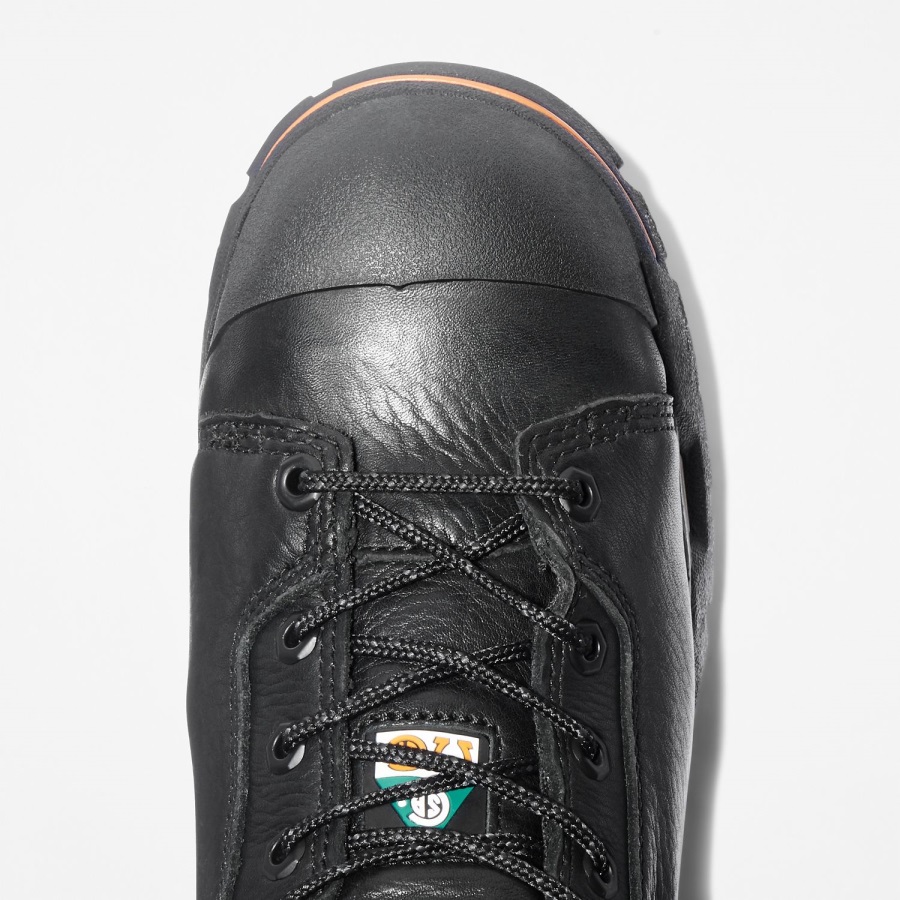 Timberland Ireland Black Full-Grain Men's Pro Endurance 8 Steel Toe Waterproof Work Boot