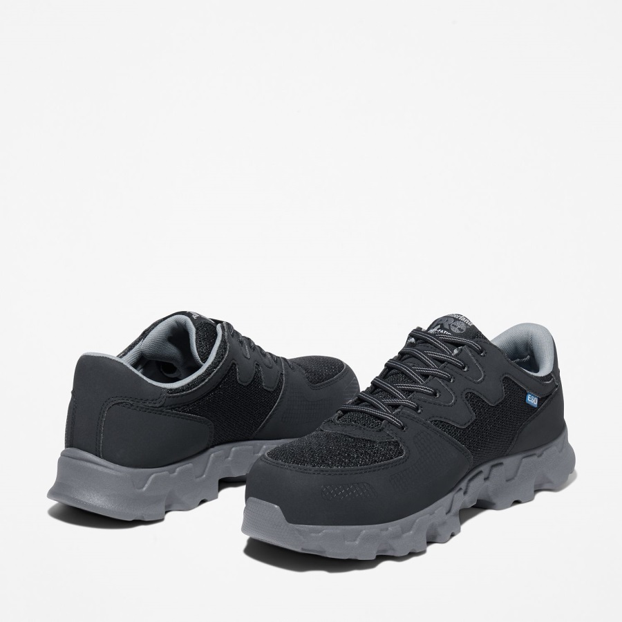 Timberland Ireland Black/Grey Men's Pro Powertrain Alloy Toe Work Sneaker