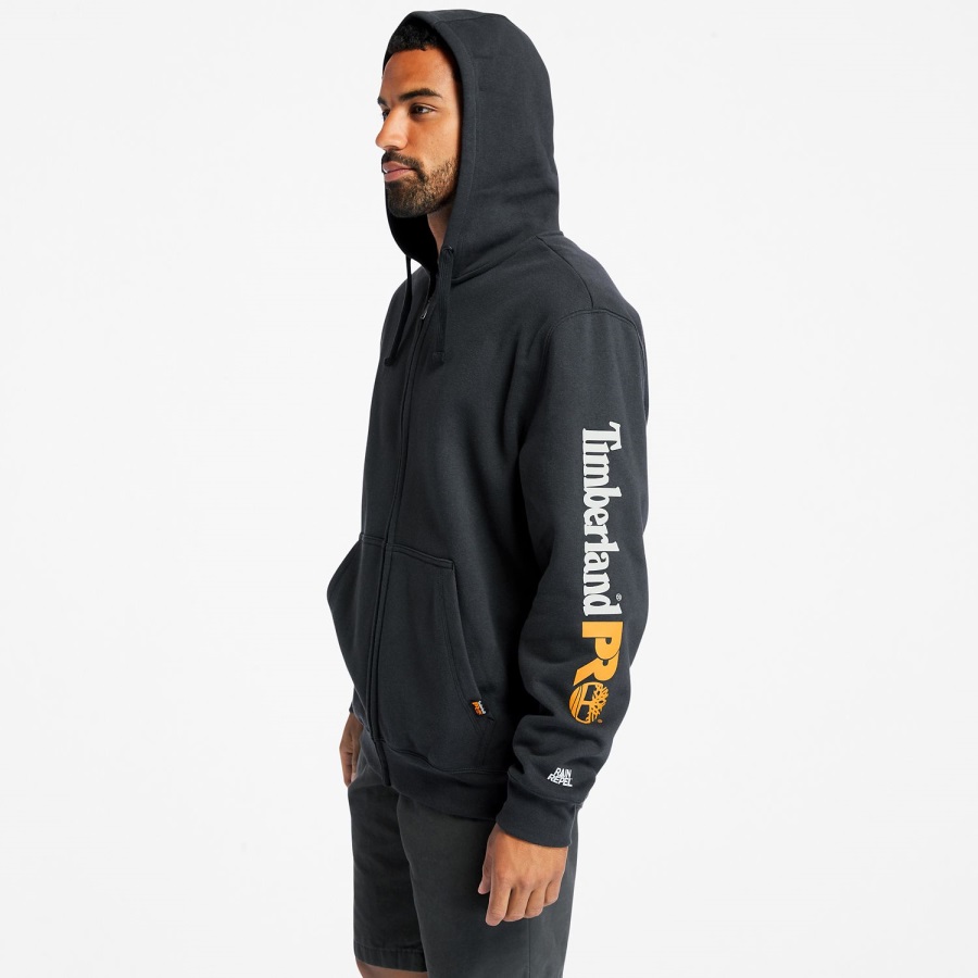 Timberland Ireland Black Men's Pro Hood Honcho Sport Zip-Front Hoodie