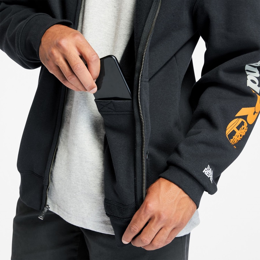 Timberland Ireland Black Men's Pro Hood Honcho Sport Zip-Front Hoodie