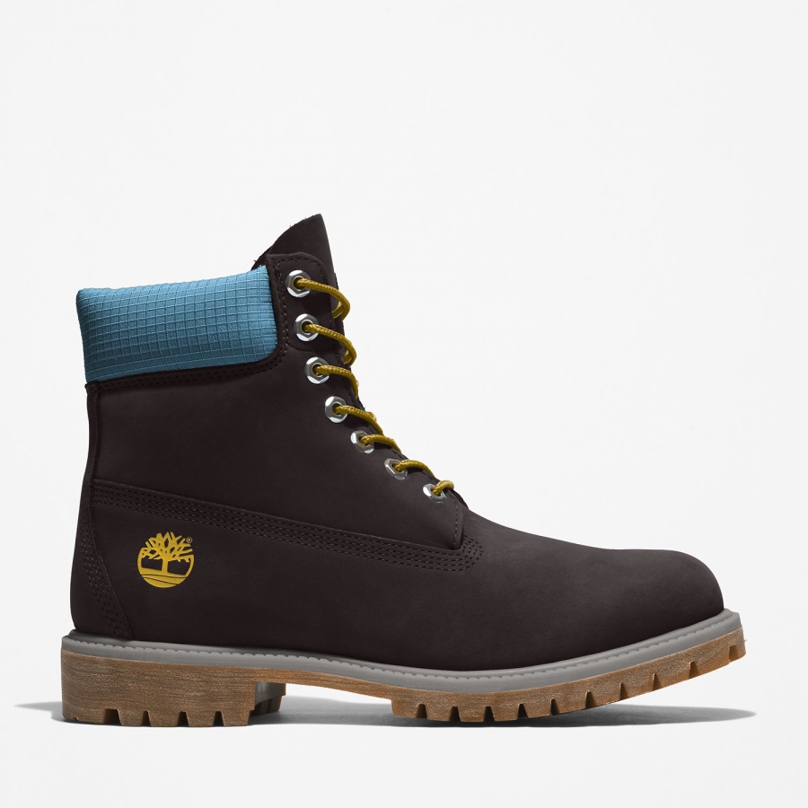 Timberland Ireland Black Nubuck/Blue Men's Premium 6-Inch Waterproof Boots