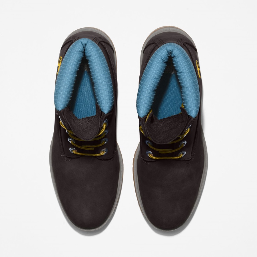 Timberland Ireland Black Nubuck/Blue Men's Premium 6-Inch Waterproof Boots