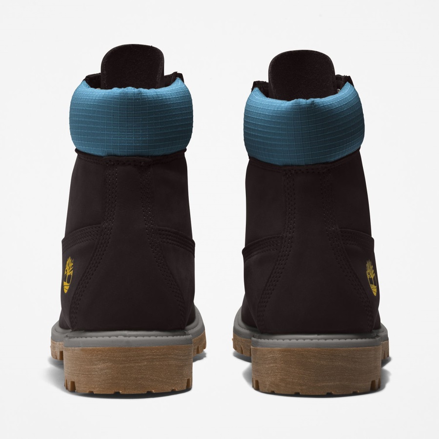 Timberland Ireland Black Nubuck/Blue Men's Premium 6-Inch Waterproof Boots