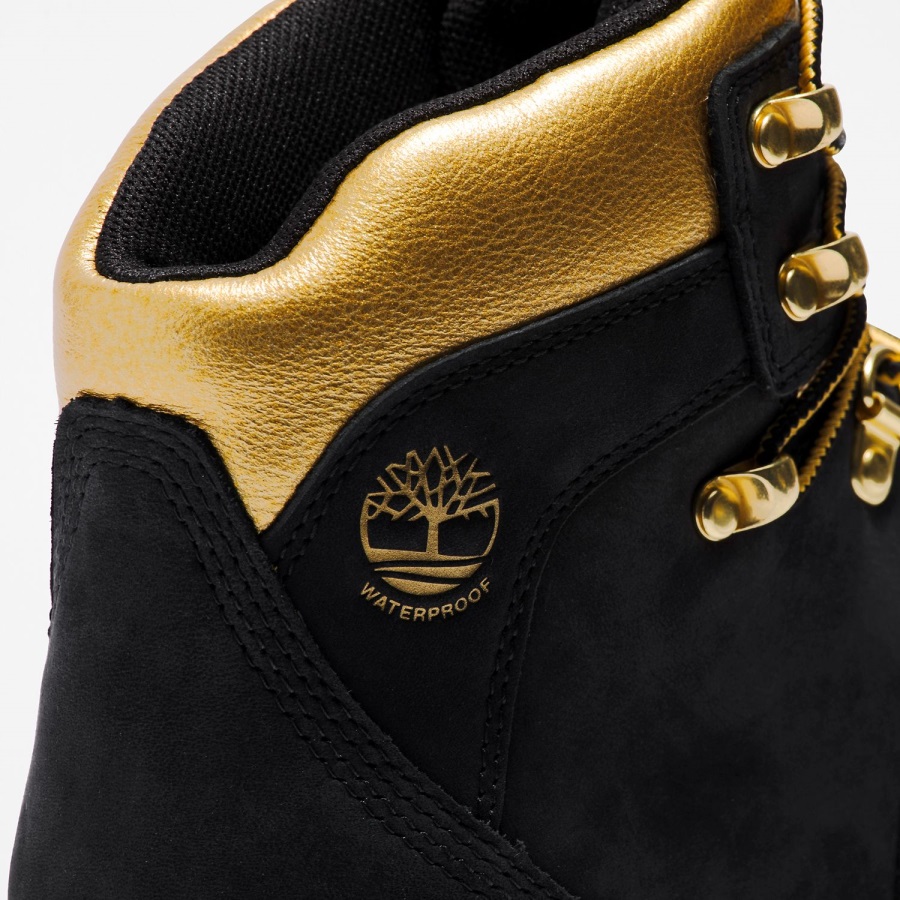 Timberland Ireland Black Nubuck/Gold Women's Euro Hiker Waterproof Hiking Boots
