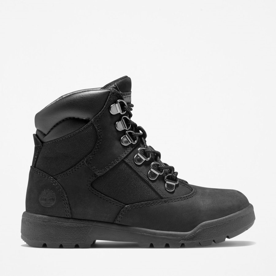 Timberland Ireland Black Nubuck Junior 6-Inch Field Boots