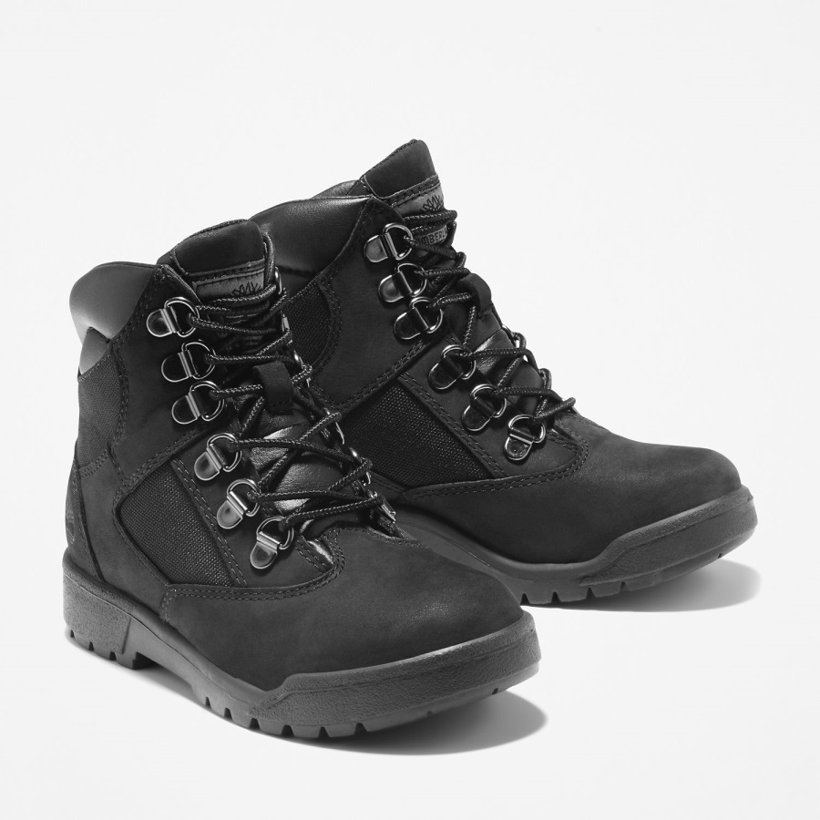 Timberland Ireland Black Nubuck Junior 6-Inch Field Boots