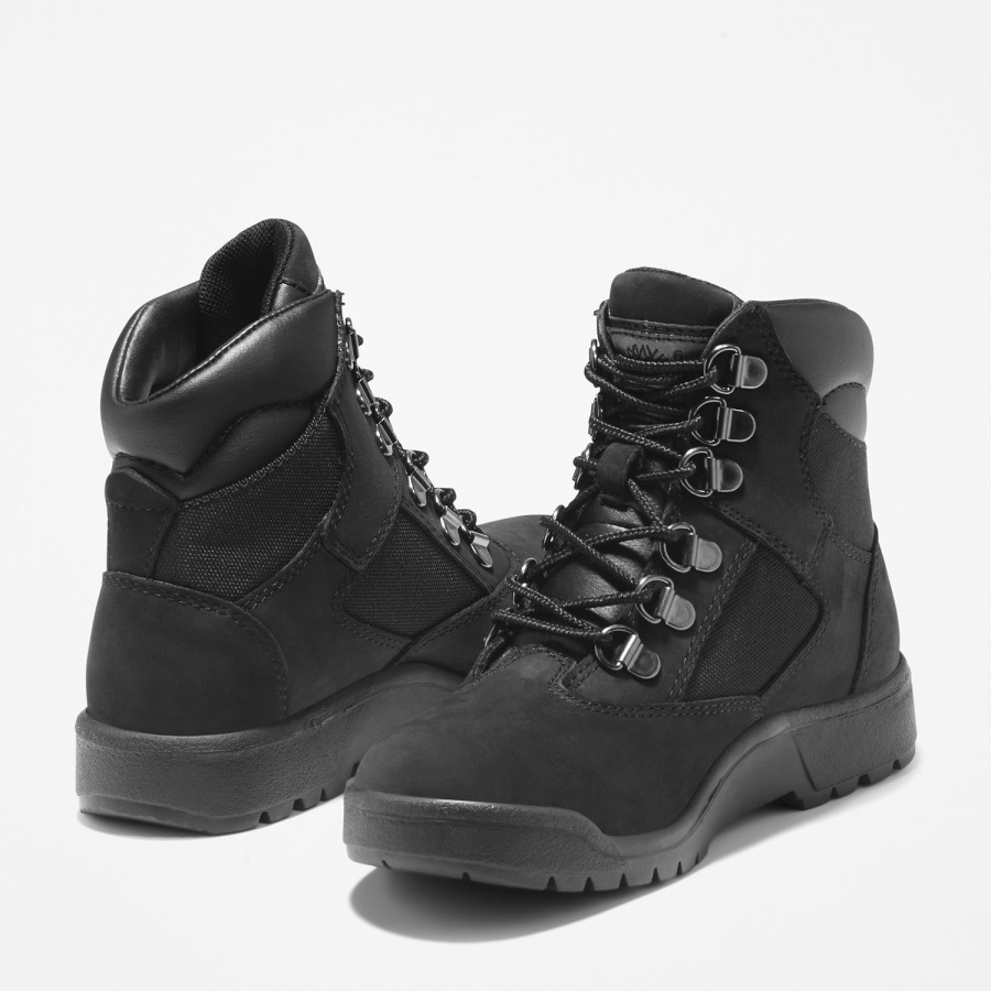 Timberland Ireland Black Nubuck Junior 6-Inch Field Boots