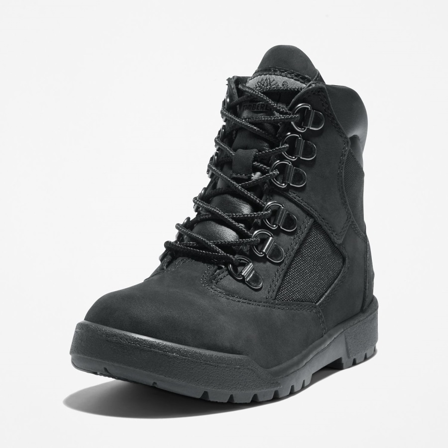 Timberland Ireland Black Nubuck Junior 6-Inch Field Boots