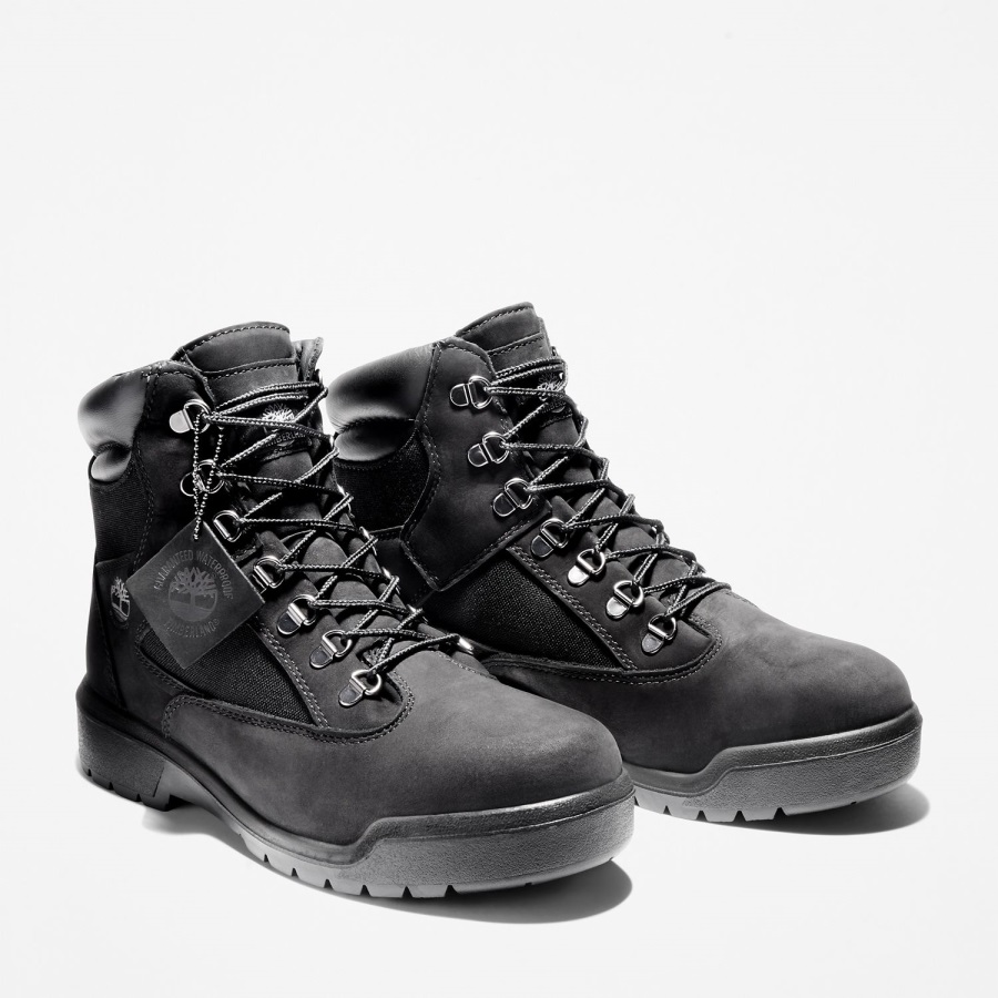 Timberland Ireland Black Nubuck Men's 6-Inch Waterproof Field Boots