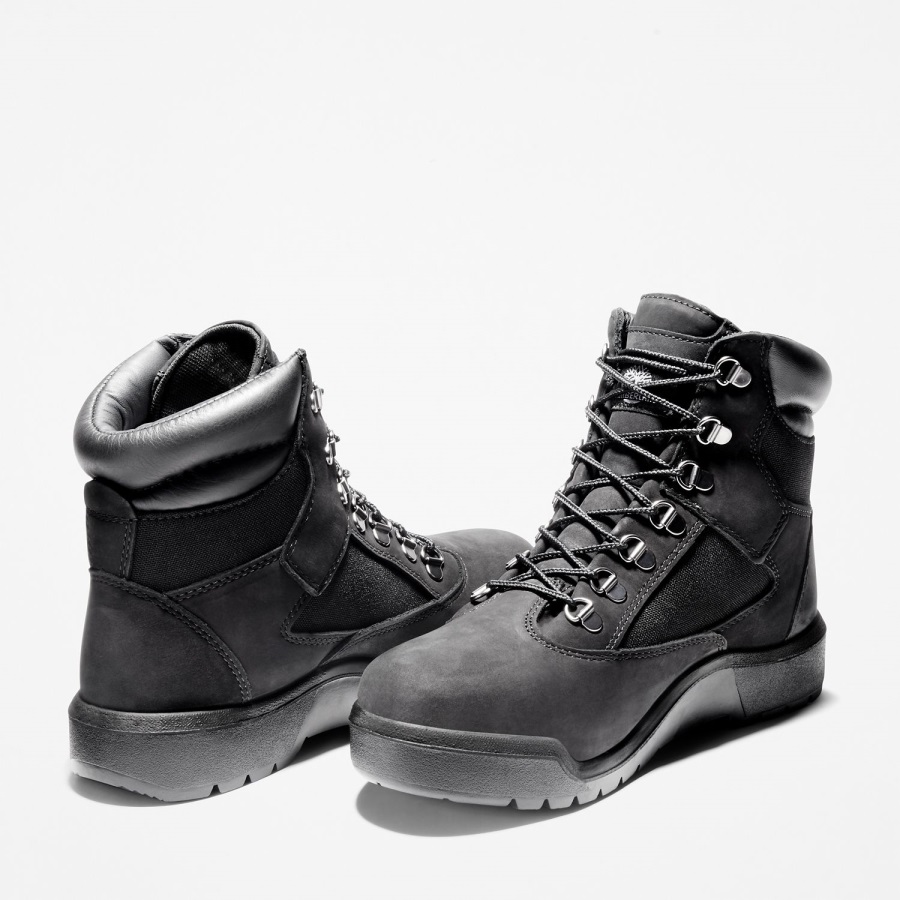 Timberland Ireland Black Nubuck Men's 6-Inch Waterproof Field Boots