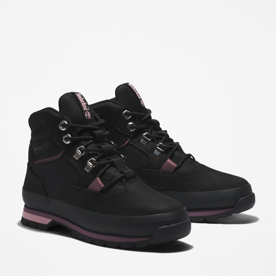 Timberland Ireland Black Nubuck Women's Euro Hiker Waterproof Hiking Boots