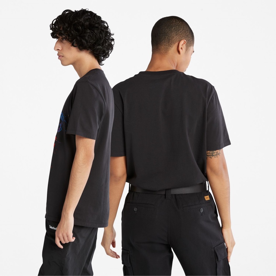 Timberland Ireland Black Paint Splash T-Shirt
