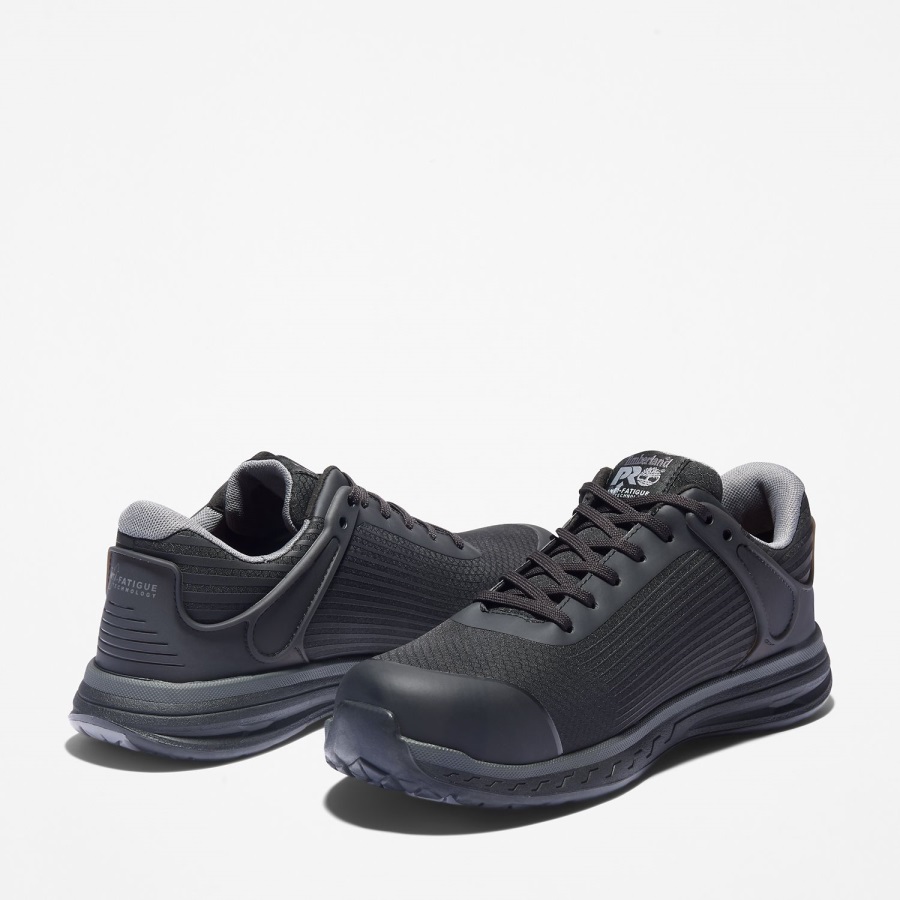 Timberland Ireland Black Ripstop Nylon/Grey Men's Drivetrain Composite Toe Work Sneaker