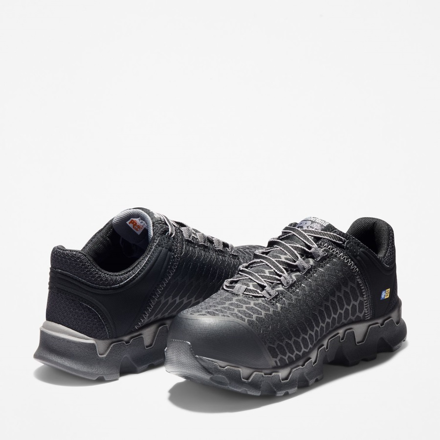 Timberland Ireland Black Ripstop Nylon Women's Pro Powertrain Sport Alloy Toe Work Sneaker