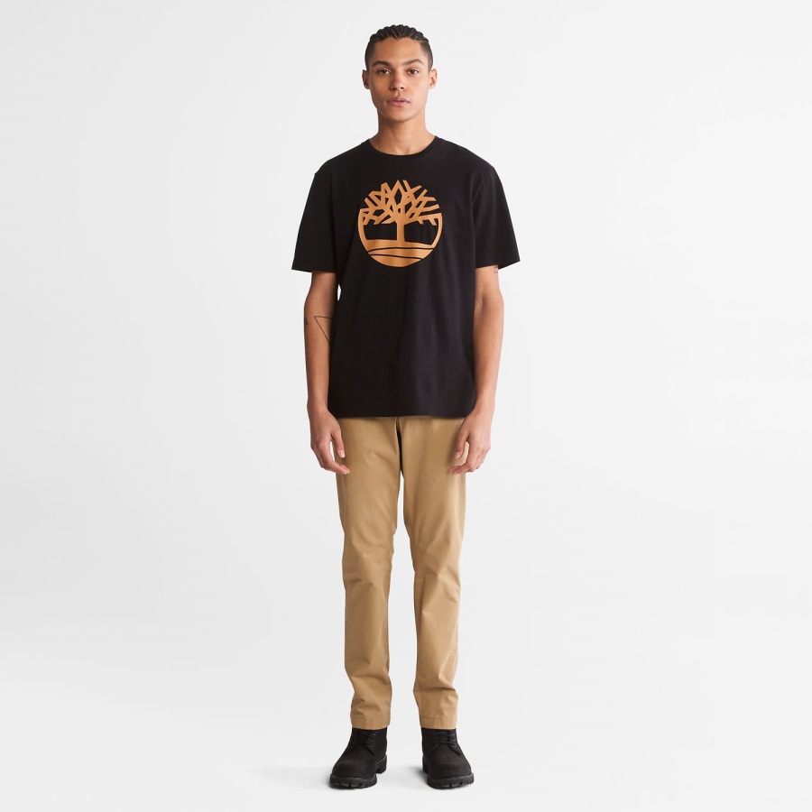 Timberland Ireland Black/Wheat Men's Kennebec River Tree-Logo Tee