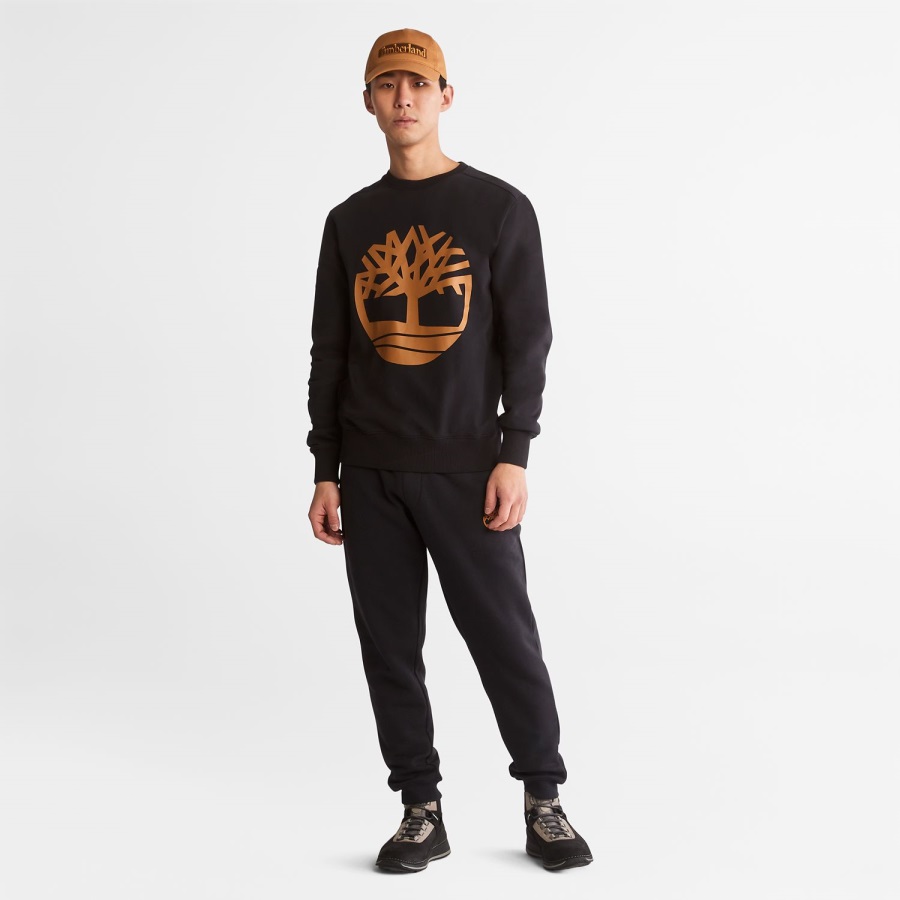 Timberland Ireland Black/Wheat Tree Logo Crewneck Sweatshirt