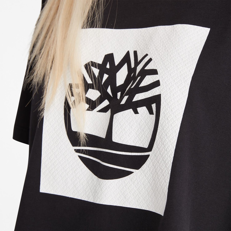 Timberland Ireland Black Women's Cropped Logo T-Shirt