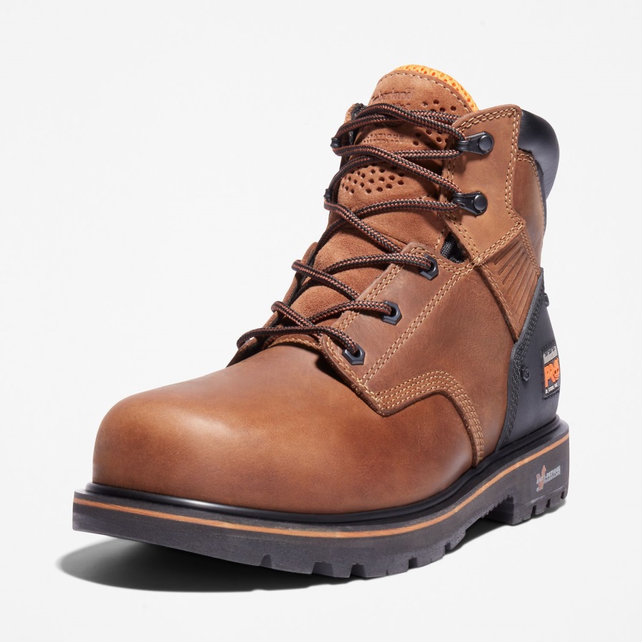 Timberland Ireland Brown Full-Grain Leather Men's Ballast 6 Steel Toe Work Boot