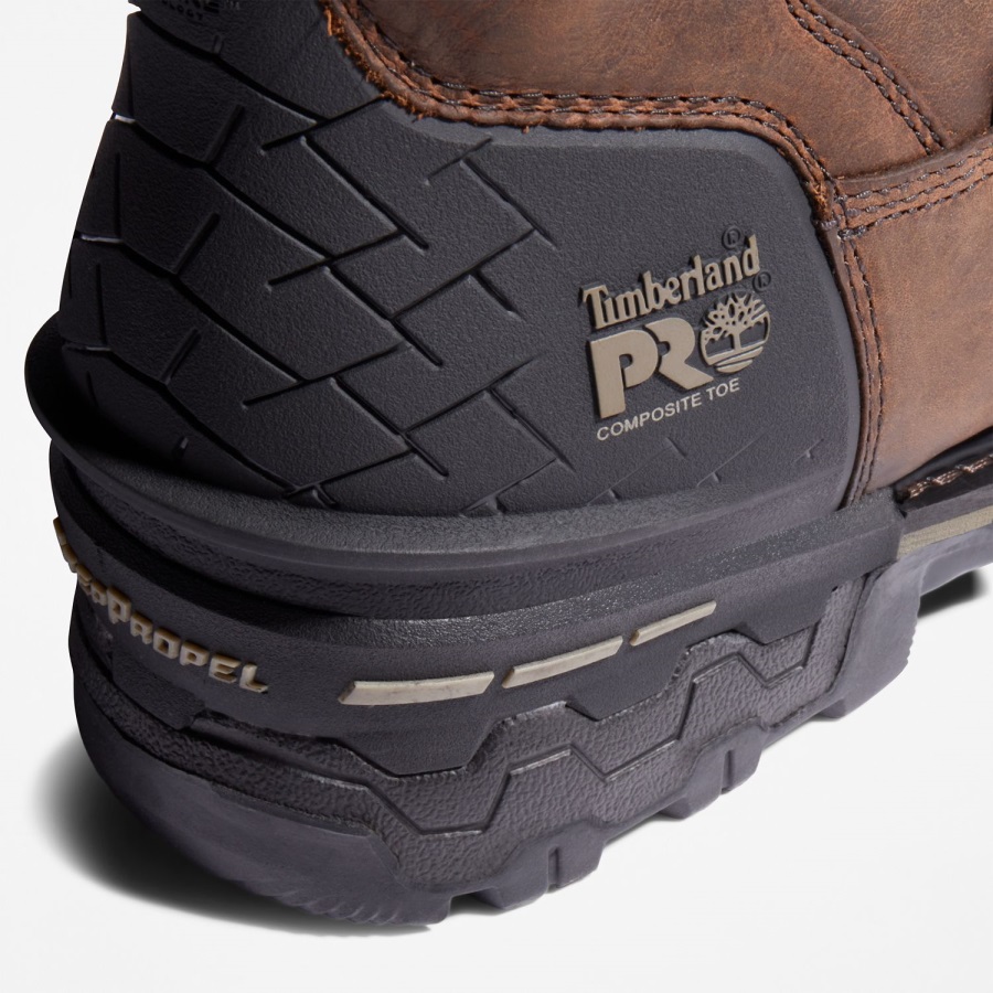 Timberland Ireland Brown Full-Grain Men's Boondock Hd 6 Composite Toe Waterproof Work Boot
