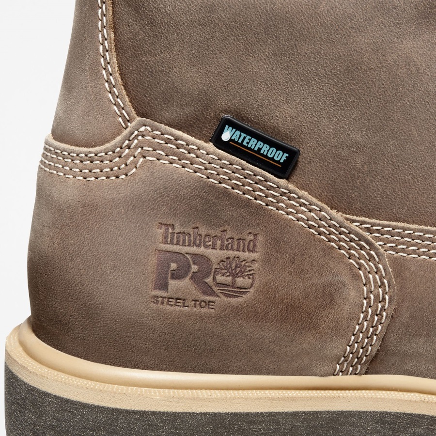 Timberland Ireland Brown Full-Grain Women's Direct Attach 6 Steel Safety Toe Waterproof Work Boot