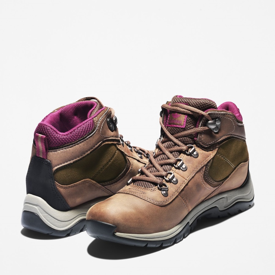 Timberland Ireland Brown Full-Grain Women's Mt Maddsen Waterproof Hiking Boots