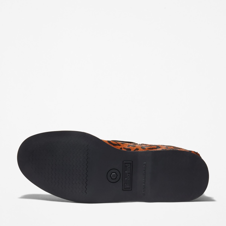 Timberland Ireland Brown Leopard Men's Wacko Maria X 2-Eye Boat Shoes