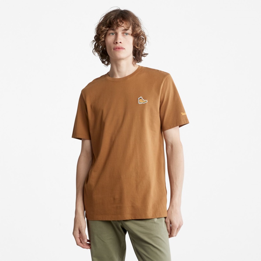 Timberland Ireland Brown Men's Boot-Logo T-Shirt