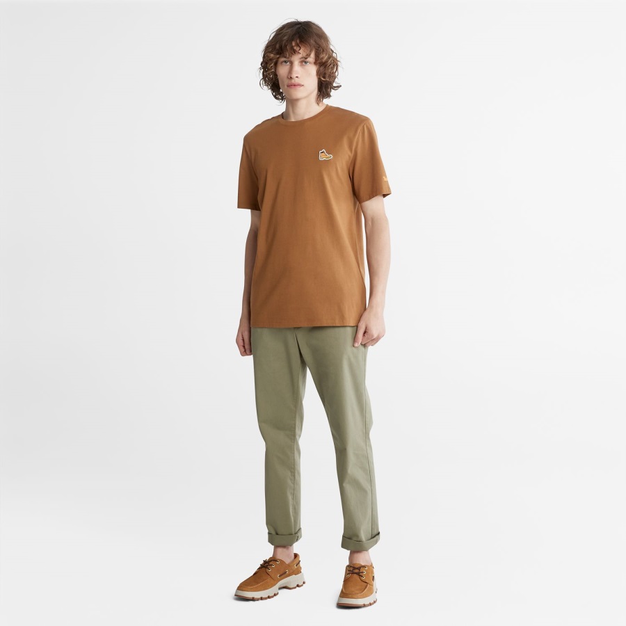 Timberland Ireland Brown Men's Boot-Logo T-Shirt