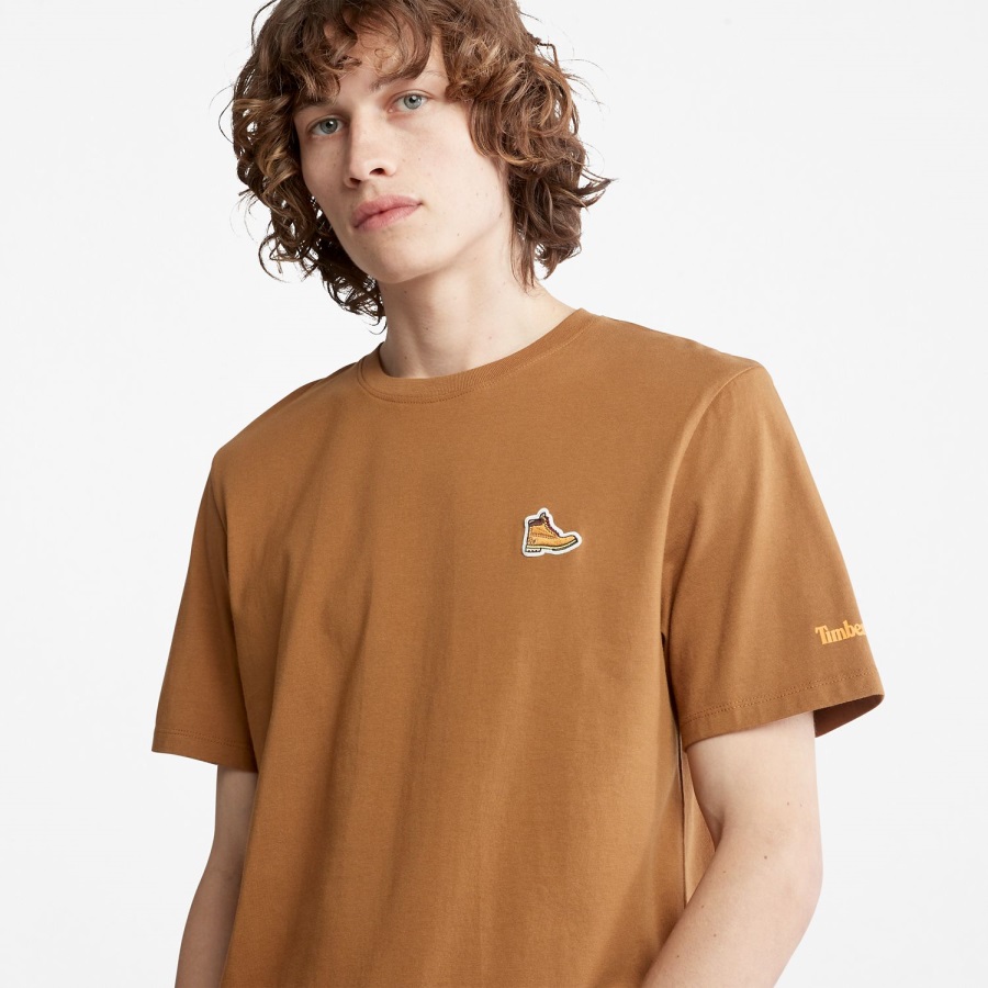 Timberland Ireland Brown Men's Boot-Logo T-Shirt