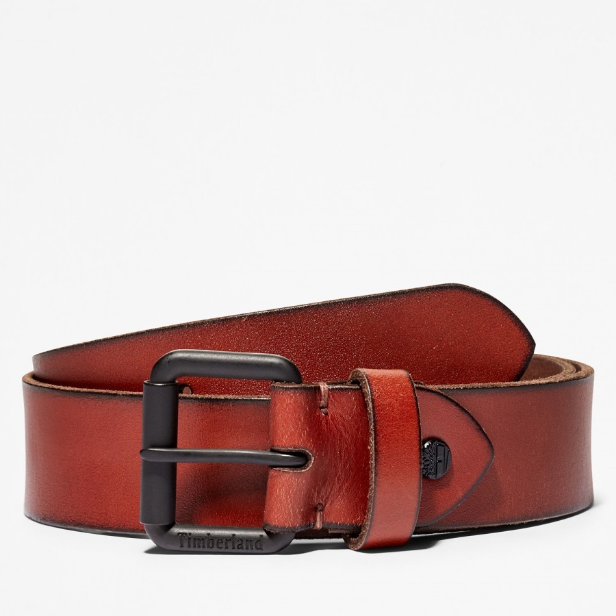 Timberland Ireland Brown Men's Buffalo Leather Tree Belt