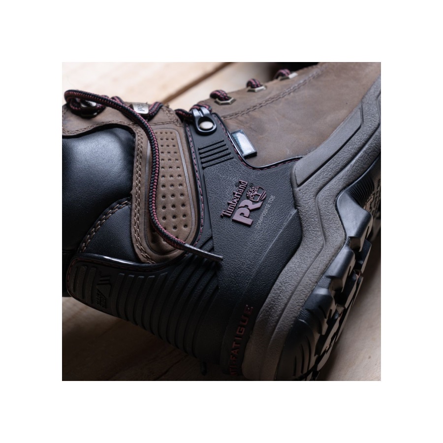 Timberland Ireland Brown/Purple Women's Hypercharge 6-Inch Waterproof Comp-Toe Boots