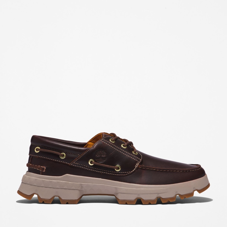 Timberland Ireland Burgundy Regenerative Leather Men's Greenstride Tbl Originals Ultra Ek+ Moc-Toe Boat Shoes