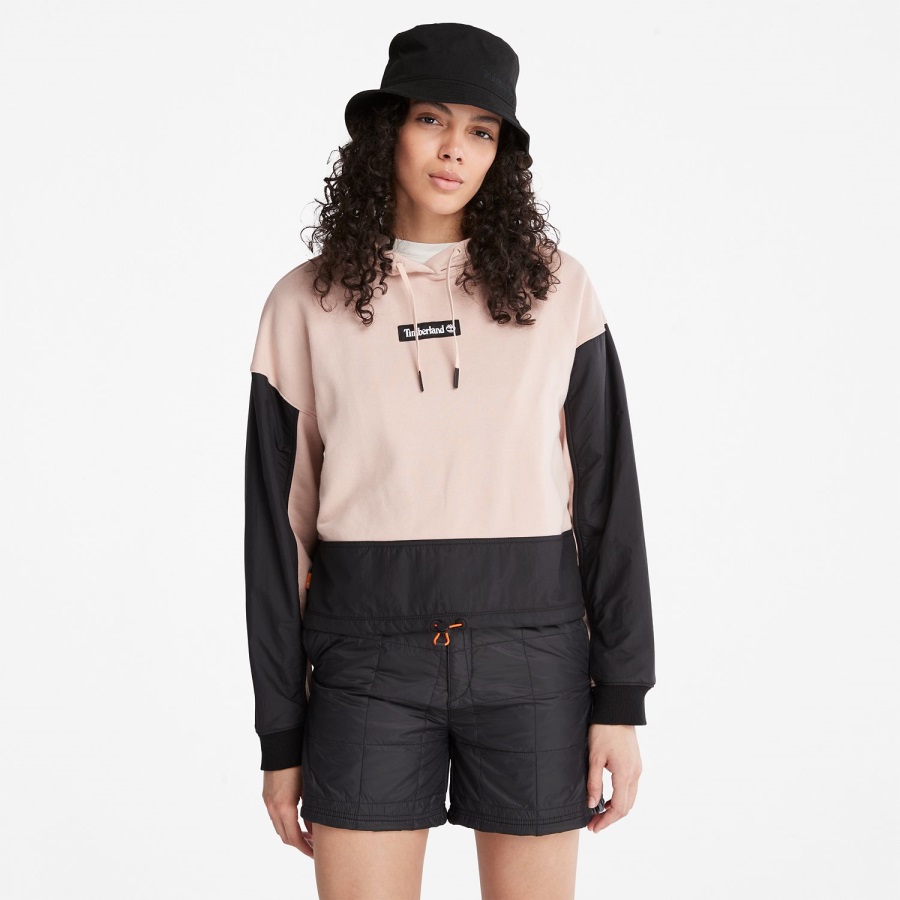Timberland Ireland Cameo Rose Women's Colorblock Mixed-Media Hoodie