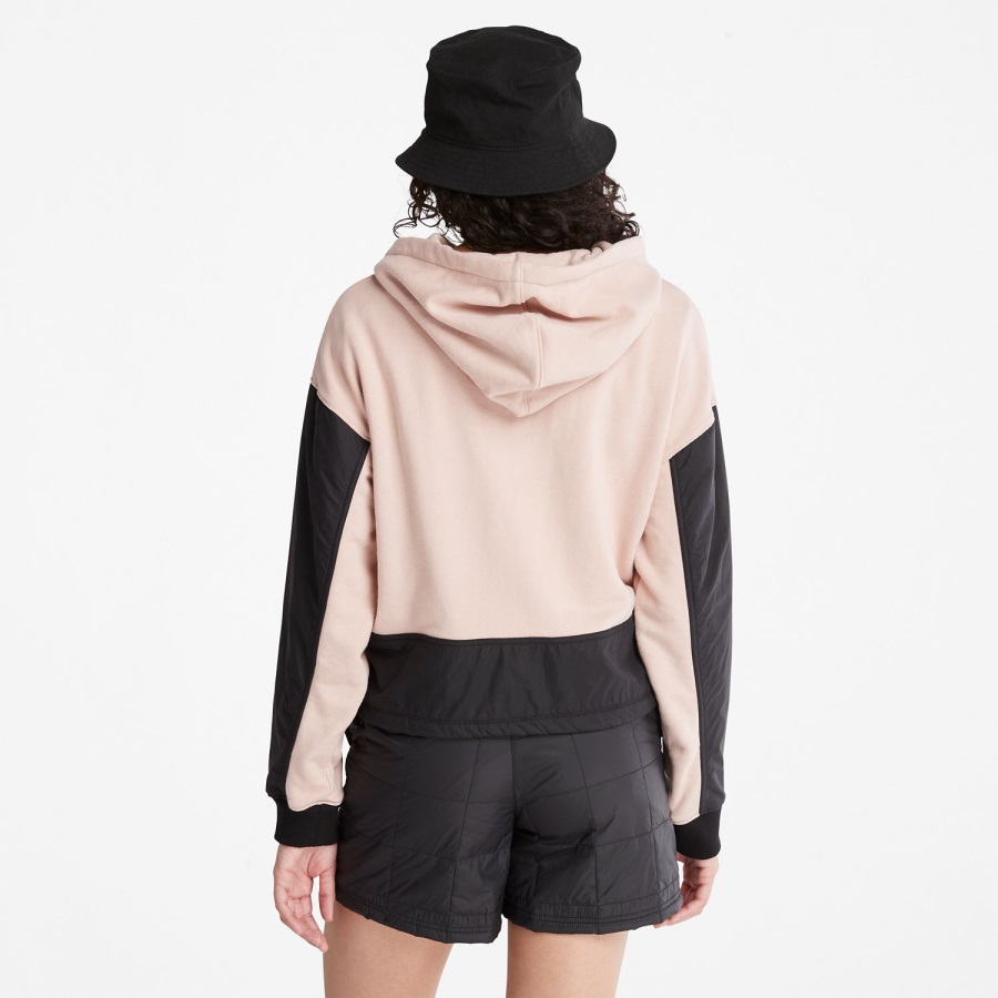 Timberland Ireland Cameo Rose Women's Colorblock Mixed-Media Hoodie