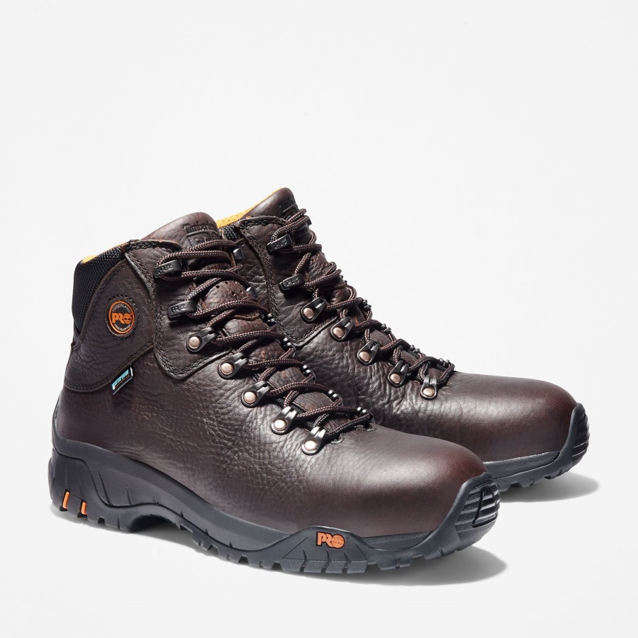 Timberland Ireland Dark Brown Full-Grain Men's Titan Alloy Toe Waterproof Work Boot