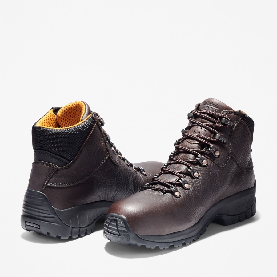 Timberland Ireland Dark Brown Full-Grain Men's Titan Alloy Toe Waterproof Work Boot