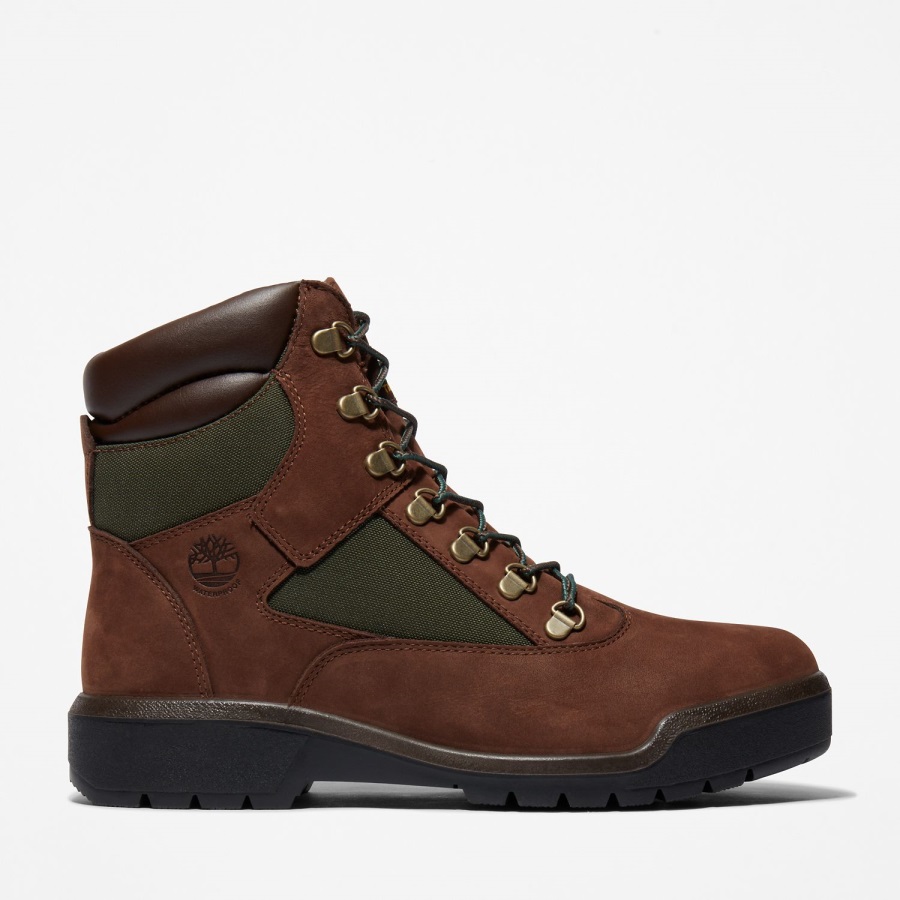 Timberland Ireland Dark Brown Nubuck Men's 6-Inch Waterproof Field Boots