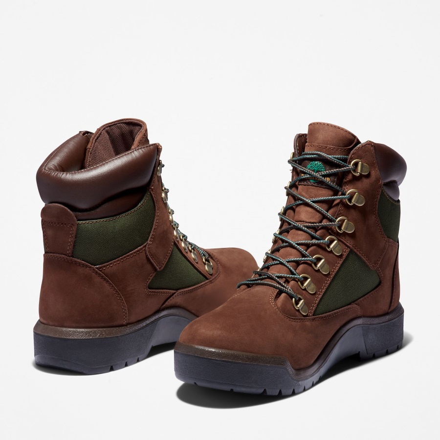 Timberland Ireland Dark Brown Nubuck Men's 6-Inch Waterproof Field Boots
