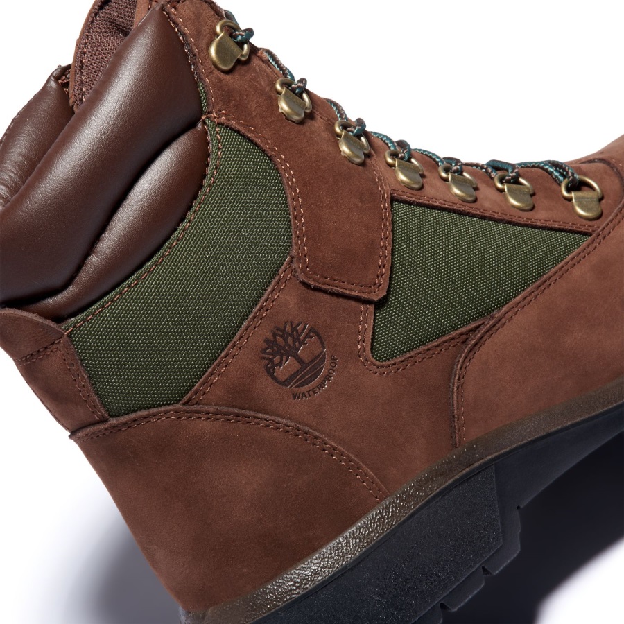 Timberland Ireland Dark Brown Nubuck Men's 6-Inch Waterproof Field Boots