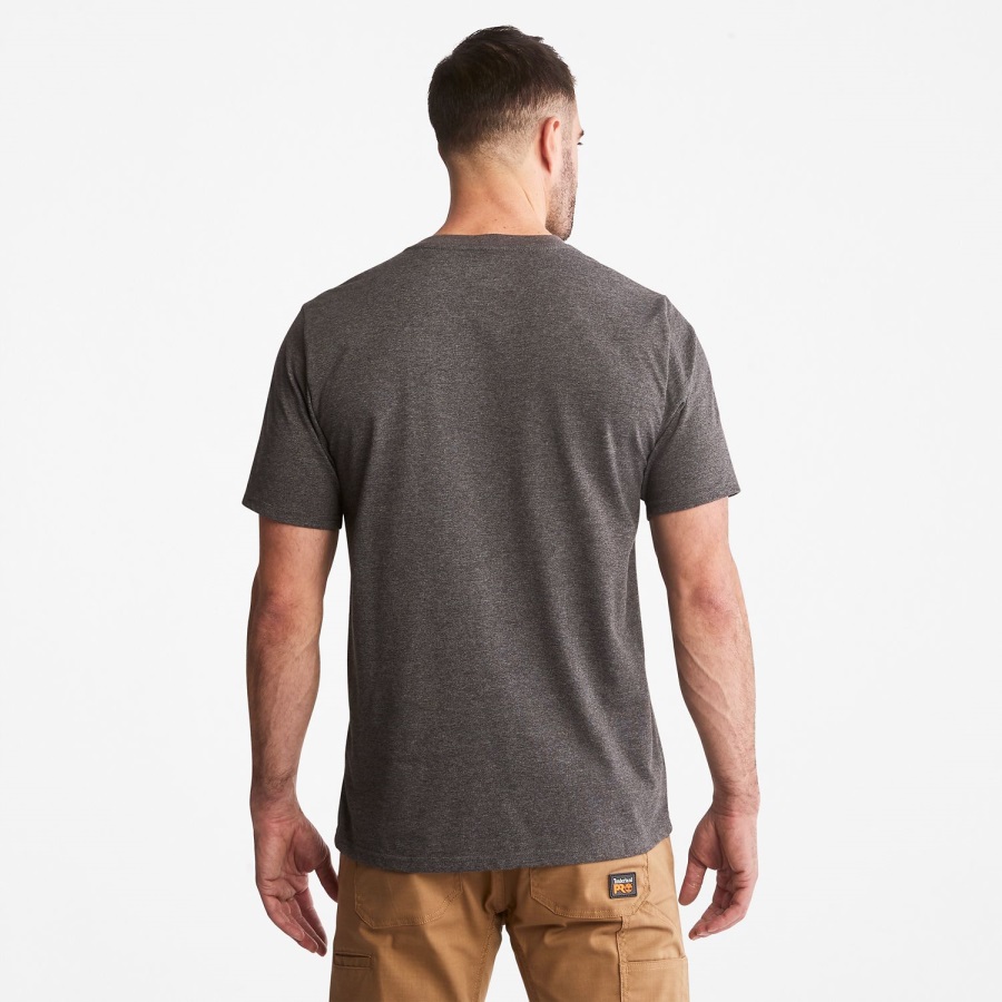 Timberland Ireland Dark Charcoal Heather Men's Pro Base Plate Blended Short-Sleeve T-Shirt