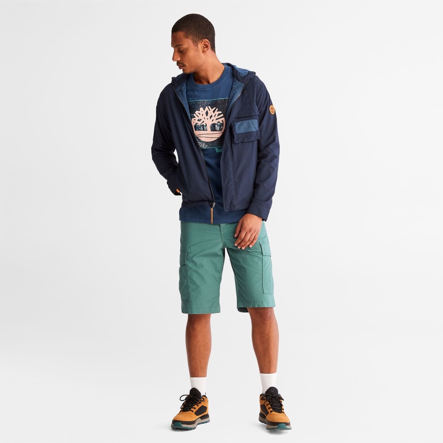 Timberland Ireland Dark Denim Men's Logo Slub T-Shirt