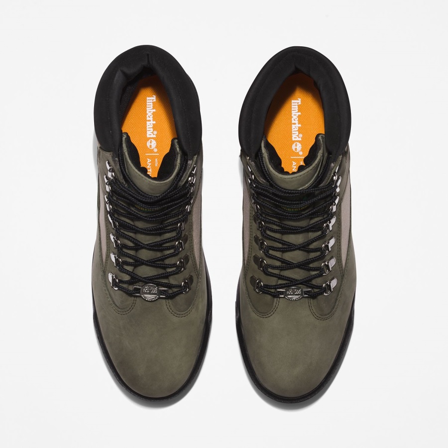 Timberland Ireland Dark Green Nubuck Men's 6-Inch Waterproof Field Boots