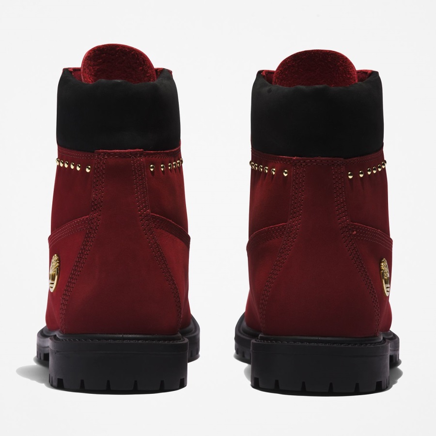 Timberland Ireland Dark Red Nubuck Women's Heritage 6-Inch Waterproof Boots