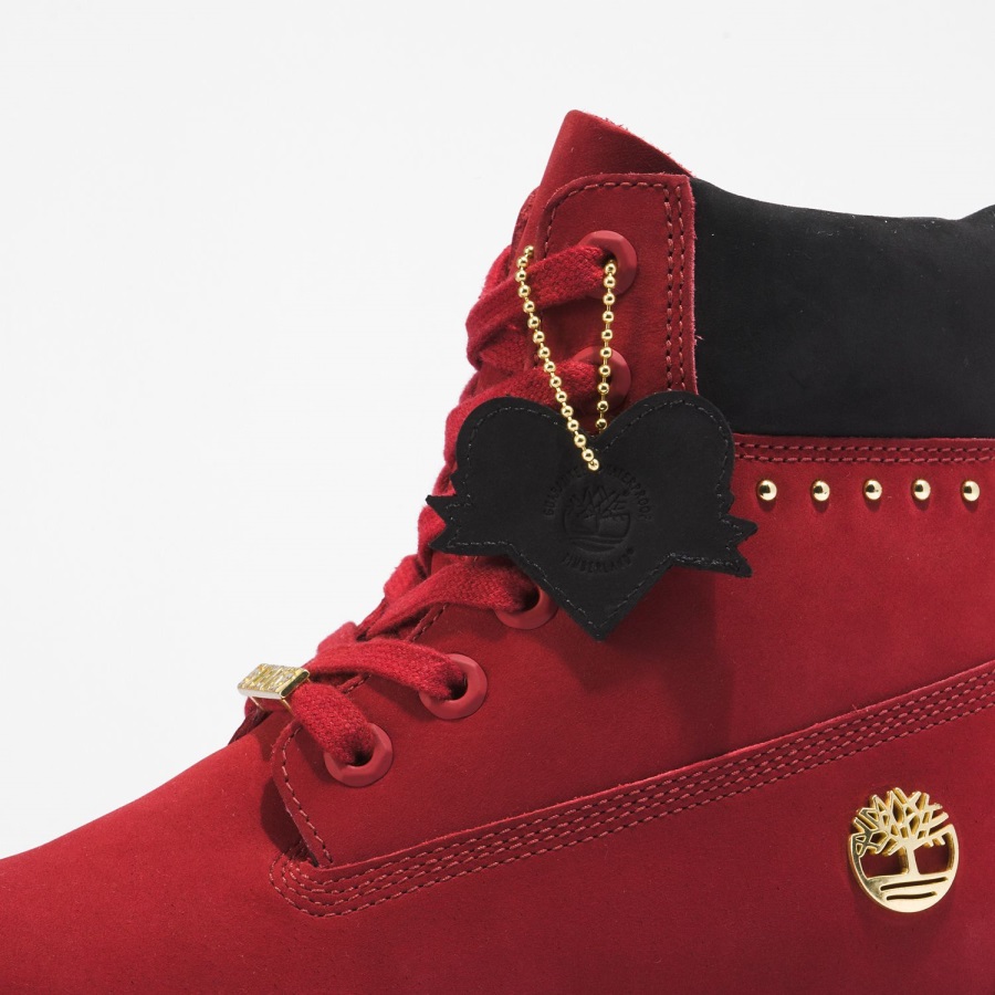 Timberland Ireland Dark Red Nubuck Women's Heritage 6-Inch Waterproof Boots